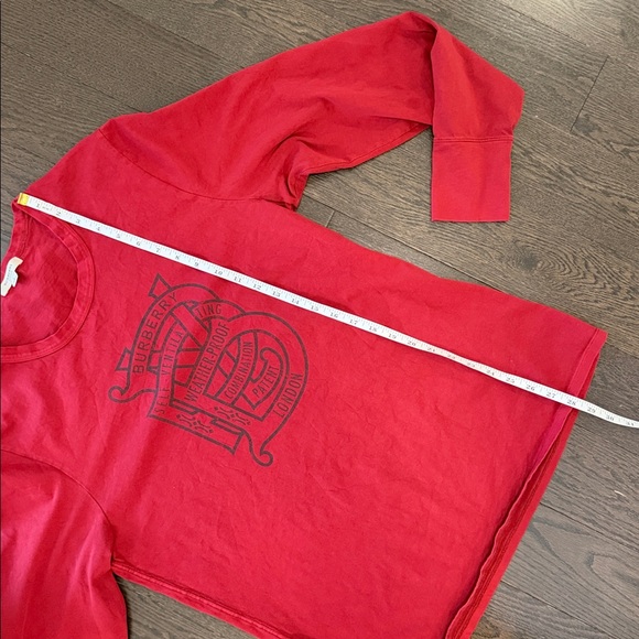 Burberry vintage red long sleeve large - Picture 4 of 6